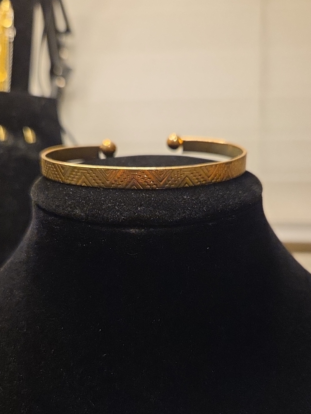 Etched Gold-Tone Cuff Bracelet